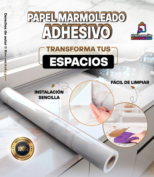 (x2) PAPEL MARMOLEADO ADHESIVO - $29,99