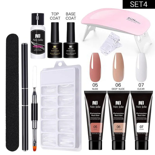 (x1) Kit Uñas en Polygel + Lámpara UV - $45,00